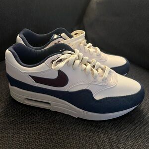 Nike Men's White and Navy Sneakers